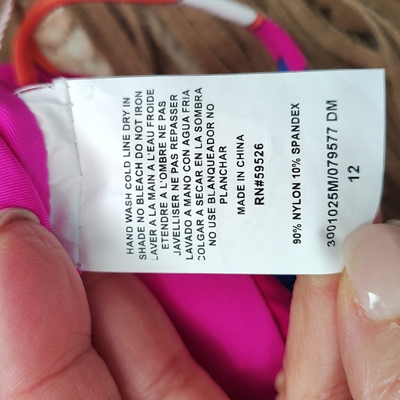 Trina Turk Sevilla Strappy Plunge One Piece Swimsuit Size 12 Multicolor - Picture 9 of 9